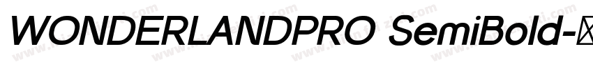 WONDERLANDPRO SemiBold字体转换